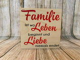 Wandbild "Familie ist..."