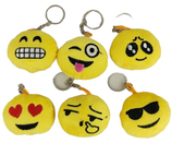 Plüsch Emoji Schlüsselanhänger 6 cm / 1 Stk nach Zufall