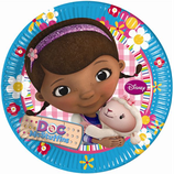 Piatti grandi Dottoressa Peluche 23cm- 8 pezzi