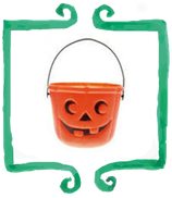 Secchiello zucca portacaramelle