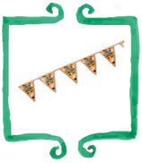Bandierine Happy Halloween arancioni