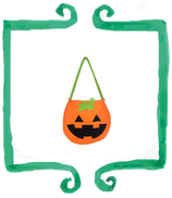 Borsetta zucca portacaramelle in tessuto