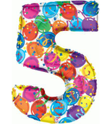 palloncino Numero 5 grande - 100 cm