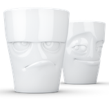 Becher Set Nr. 1 Grummelig & Verschmitzt ohne Henkel in weiß