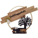 Holzschild Lieblingsplatz mit Baum HSRU 001