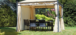 GAZEBO OREGON IN FERRO 3×3 m – POLIESTERE SABBIA – ANTRACITE