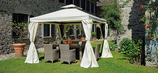 GAZEBO NEBRASKA IN ALLUMINIO 3×3 – POLIESTERE ECRU’ – ANTRACITE