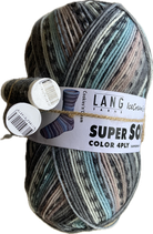 Sockenwolle-Aktion blau-grau-beige
