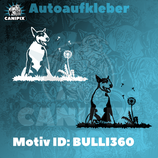 Aufkleber  Bullterrier 360