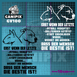 Aufkleber  Der Mensch ist die Bestie