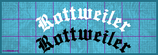Gebogene Textzeile für die Heckscheibe "Old English" 55cm Rottweiler