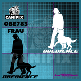 Aufkleber Hundesport Obedience 783F frau