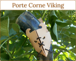 Porte corne en cuir Viking