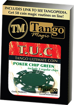 TUC Poker Chip plus 3 regular chips / タンゴ製 アルティメット・ポーカーチップ（緑色）