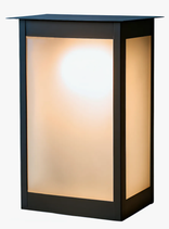 FAROL MODERNO CHAPA Y VIDRIO