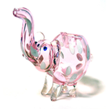Glass Elephant Pink Small- D-24