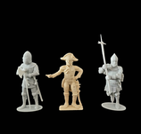 2x 1:32/54mm Rohlinge Mittelalter Ritter #05