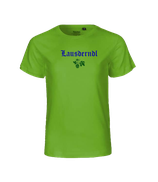 Trachtenshirt Lausderndl lime/blue mit Hopfendolde