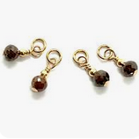 Diamant Charm 925 (1) - rotbraun facettiert - ~4mm (890185)