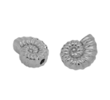 Ammonit Perle (1) - ~10x7mm Edelstahl - (451463)