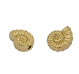 Ammonit Perle (1) - ~10x7mm Edelstahl - golden (451462)