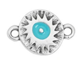 Connector Auge Gottes (1) - Zinklegierung altsilber - ~16x11mm (451393)