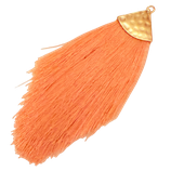 Boho Quaste (1) - Seide Orange (2)
