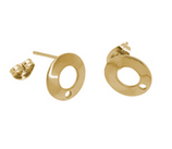 Ohrstecker (2) - 10.4mm Edelstahl golden - mit Rückteil (97843)