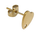 Ohrstecker Herz (10) - 8mm golden (451159)