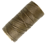 Polyester gewachst (1) - Khaki 1mm (222)