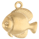 Anhänger Fisch (1) - 19mm Edelstahl - golden (500118)