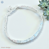 Regenbogen Mondstein Armband (8374)