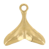 Anhänger Fischschwanz (1) - Edelstahl golden - 11mm (500068)