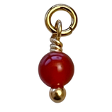 925 Karneol Charm (1) - glatt ~4mm (891164)