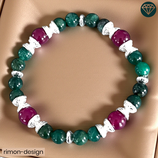 Fuchsit Rubin-Barlklyit Armband (7984)
