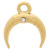 Anhänger Mond (1) - Edelstahl golden Zirkonia - ~11x10mm (500154)