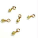 Diamant Charm (1) - gelb facettiert - ~2.5mm (890186)