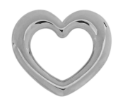 Anhänger Herz (1) - Edelstahl  - 14x13mm (451471)
