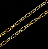 925 Glieder Kette (1) - 2x4mm oval - vergoldet (4698)
