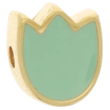 Perle Tulpe (1) - mit Epoxy türkisgrün - 9x8mm (500113)