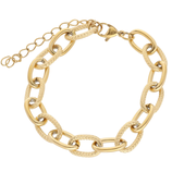 Armband (1) - Edelstahl golden - 17+5cm (500058)