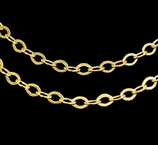 925 Kettchen (1m) - 1.5x2.5mm - vergoldet (4697)
