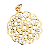 925 Anhänger (1) - ~23mm Mandala - vergoldet (4704)