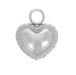 Anhänger Herzchen (1) - ~5mm Edelstahl (500073)