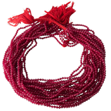Mineralien·Perlen (1S) - Chalzedon Hot Pink facettiert - ~3.4mm (891296)