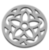 Mandala Plättchen (1) - ~12mm Edelstahl (451214)