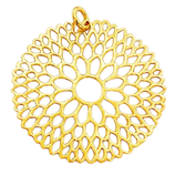 925 Anhänger (1) - ~30mm Mandala - vergoldet (4719)