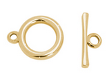 Knebel Verschluss (1) - 15mm Edelstahl - golden glänzend (450907)