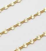 Kette (30cm) - Sternplättchen - vergoldet (4087)