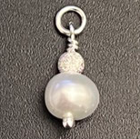 925 Perlen Charm (1) - weiss - ~6mm (890221)
